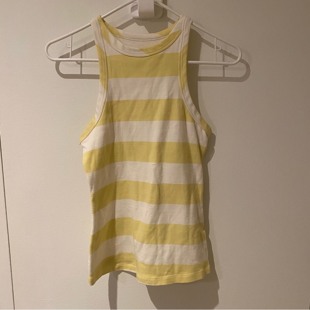 Anthropologie Maeve Yellow and Cream Top